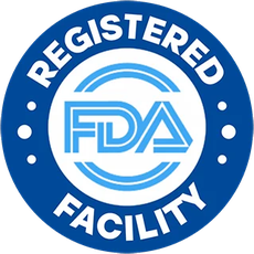 Made in a FDA registered facility seal